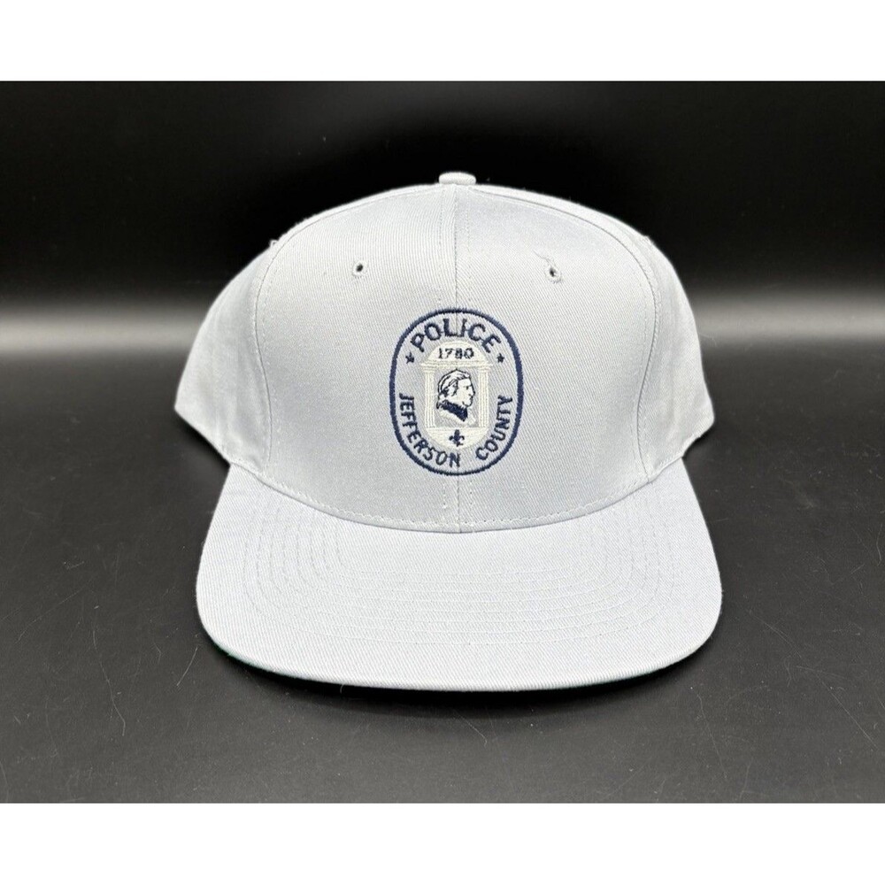 Vintage 90s Police Snap Back / Hat / Grey